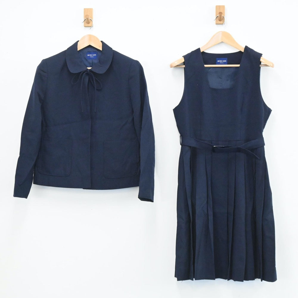 【中古】北海道 啓明中学校 女子制服 2点（ブレザー・ジャンパースカート）sf003929