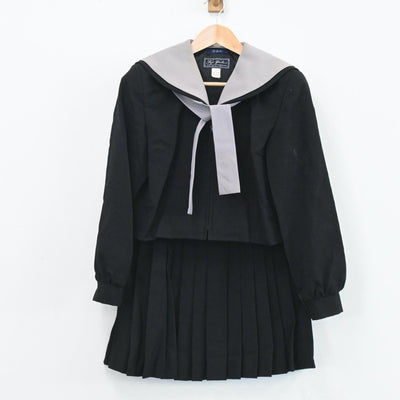 【中古】滋賀県 八日市高校 女子制服 2点（セーラー服・スカート）sf003933