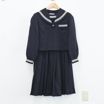 【中古】滋賀県 五個荘中学校 女子制服 2点（セーラー服・スカート）sf003936