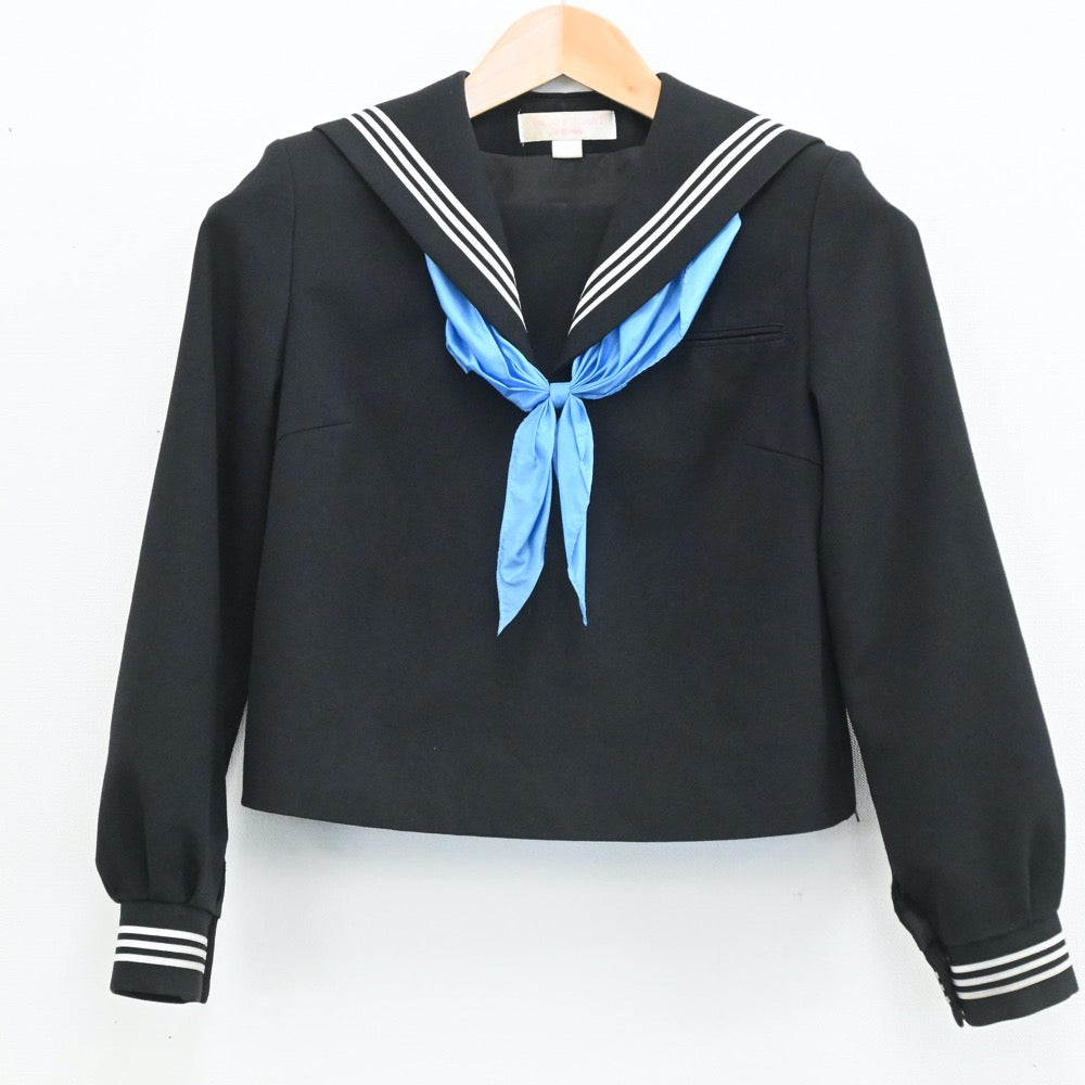 【中古】香川県 さぬき南中学校 女子制服 3点（セーラー服・スカート）sf003951