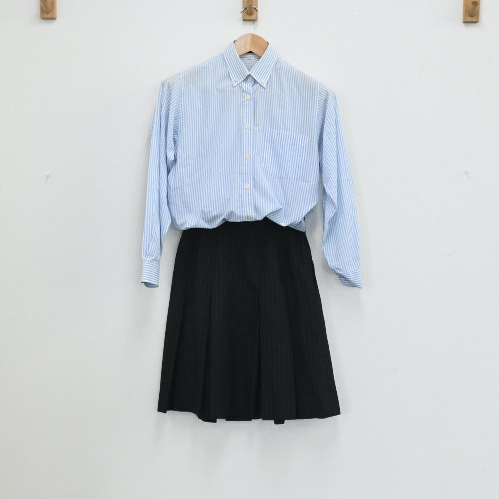 【中古】熊本県 九州学院高校 女子制服 5点（ブレザー・シャツ・ニット・スカート）sf003965