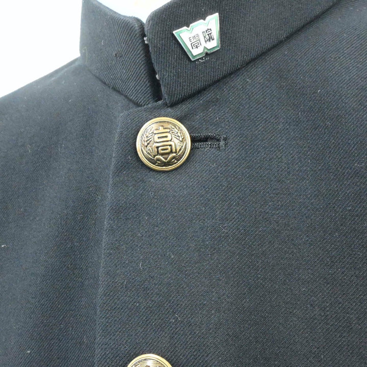 中古制服】東京都 早稲田大学高等学院 男子制服 4点（学ラン・シャツ