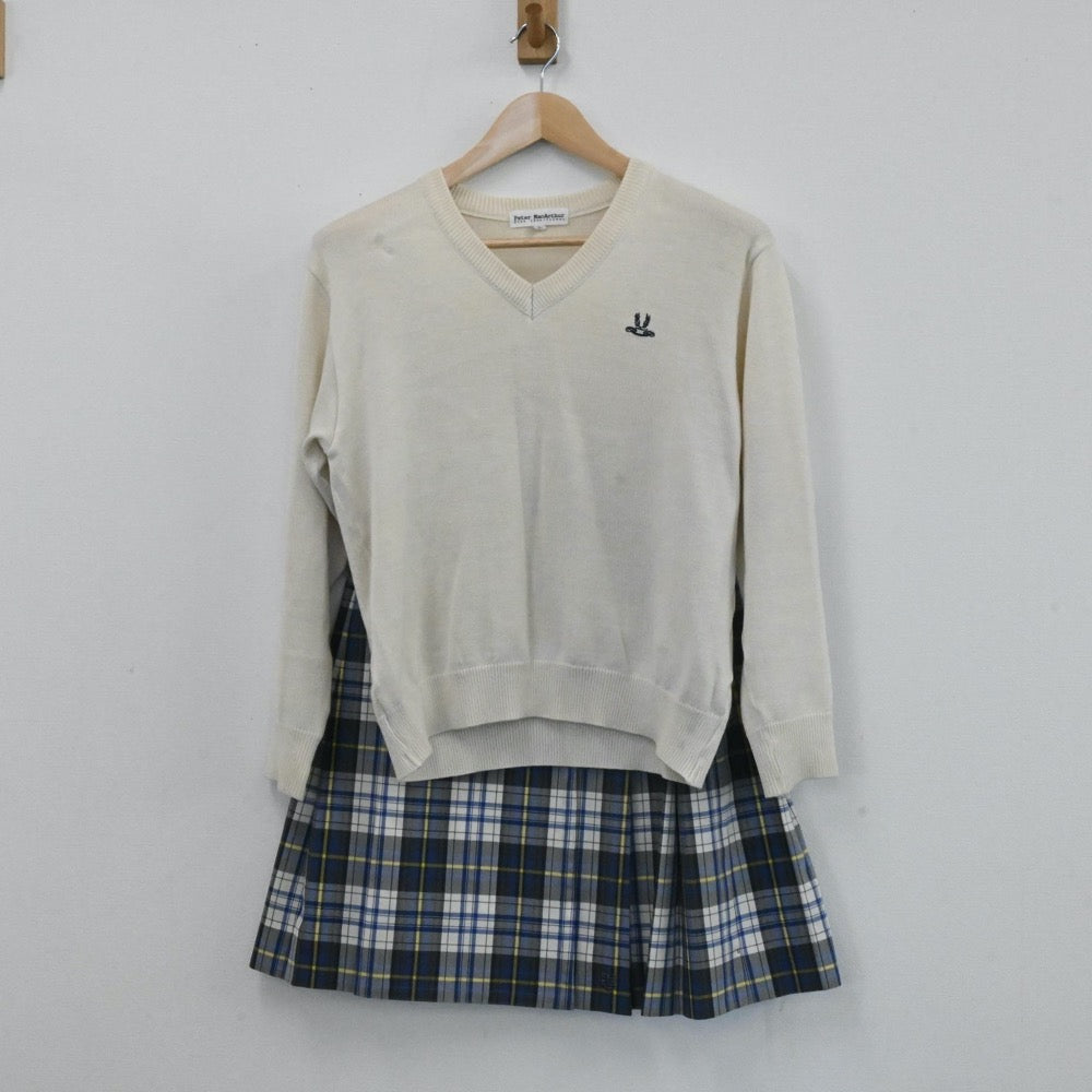 【中古】大阪府 追手門学院高校 女子制服 4点（ブレザー・ニット・スカート）sf004039