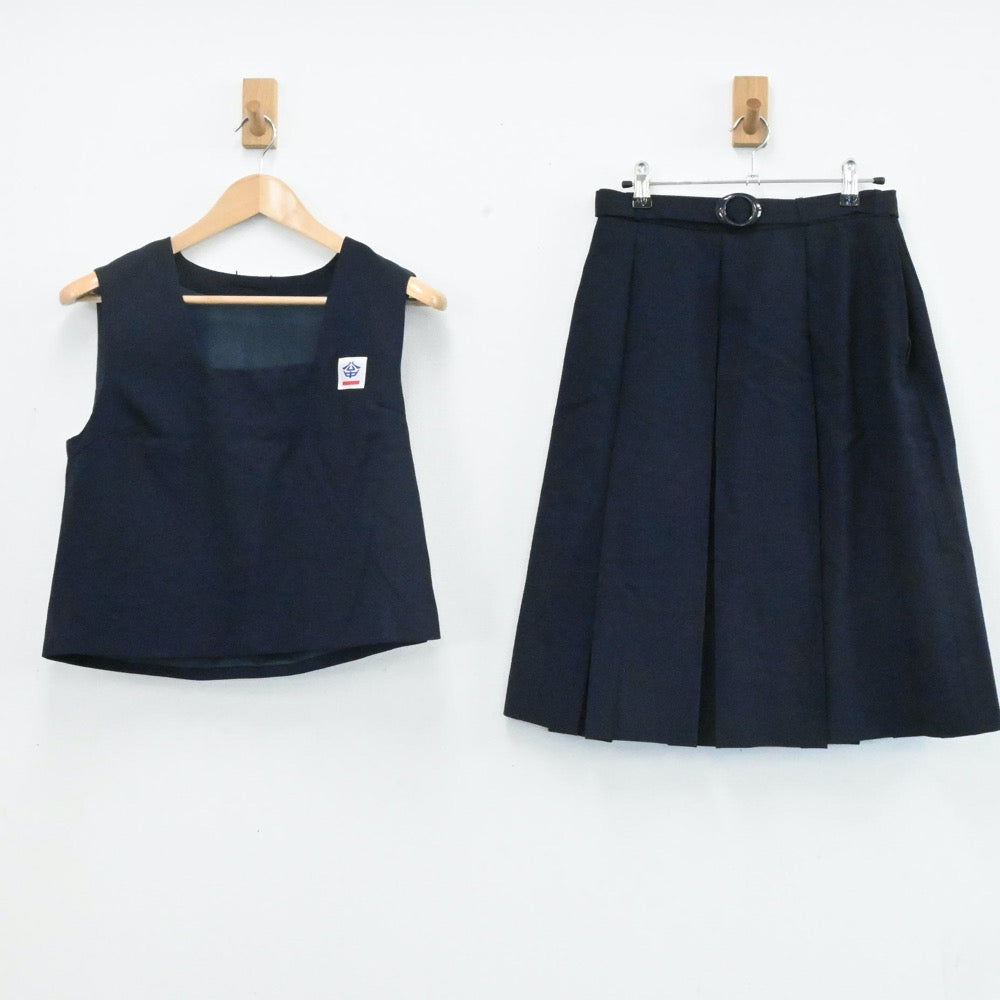 【中古】神奈川県 横須賀市立公郷中学校 女子制服 3点（ブレザー・ベスト・スカート）sf004055