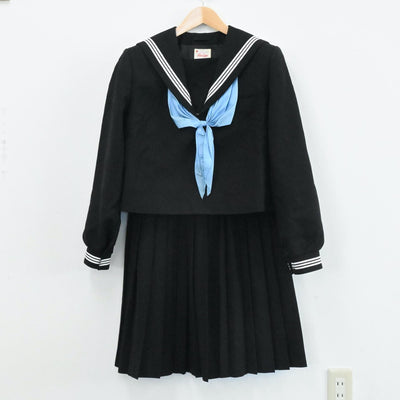 【中古】香川県 さぬき南中学校 女子制服 3点（セーラー服・スカート）sf004068