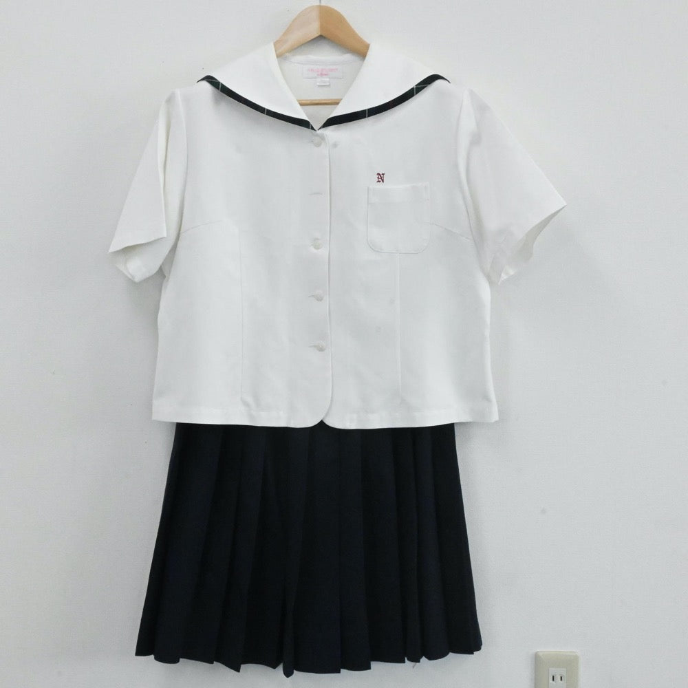 【中古】石川県 金沢市立長田中学校 女子制服 4点（セーラー服・セーラー服・スカート）sf004080