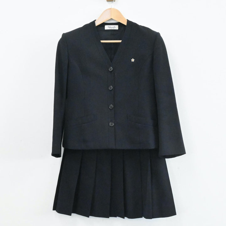 【中古】熊本県 熊本第二高等学校 女子制服 2点（ブレザー・スカート）sf004084