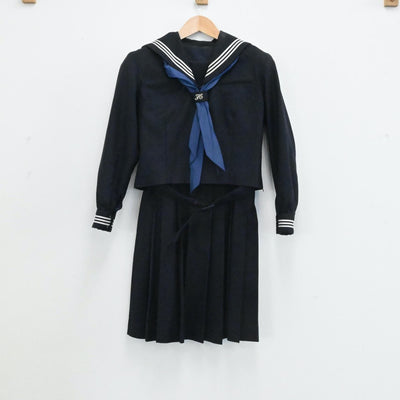 【中古】東京都 石神井南中学校 女子制服 3点（セーラー服・ジャンパースカート）sf004097