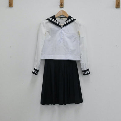 【中古】東京都 駒場高等学校 女子制服 2点（セーラー服・スカート）sf004100