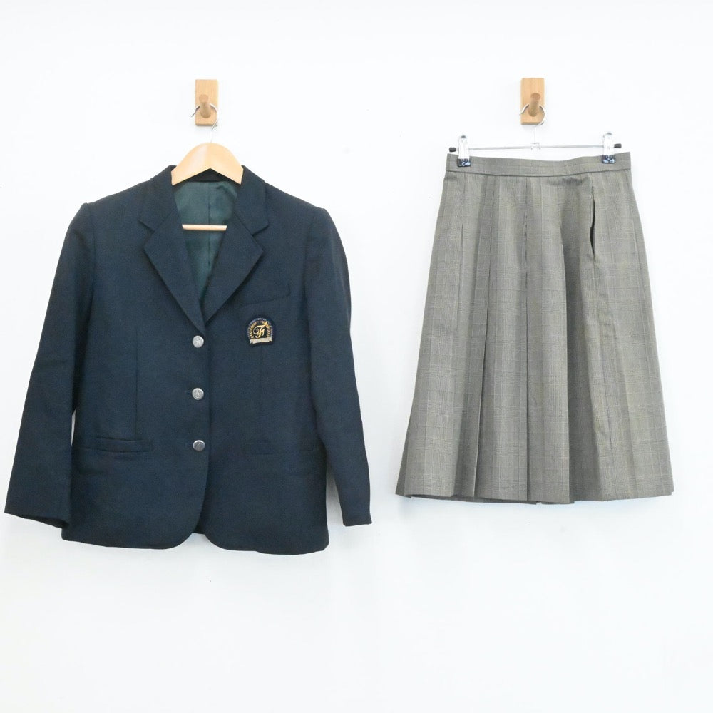 【中古】宮城県 宮城教育大学附属中学校 女子制服 3点（ブレザー・スカート）sf004101