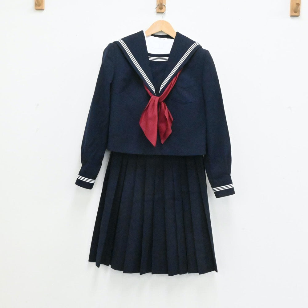 【中古】北海道 遺愛高等学校 女子制服 6点（セーラー服・スカート）sf004114