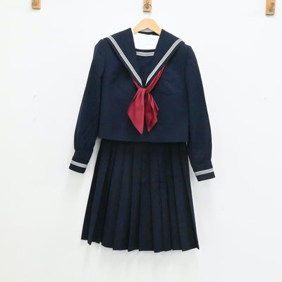 【中古】北海道 遺愛高等学校 女子制服 6点（セーラー服・スカート）sf004114