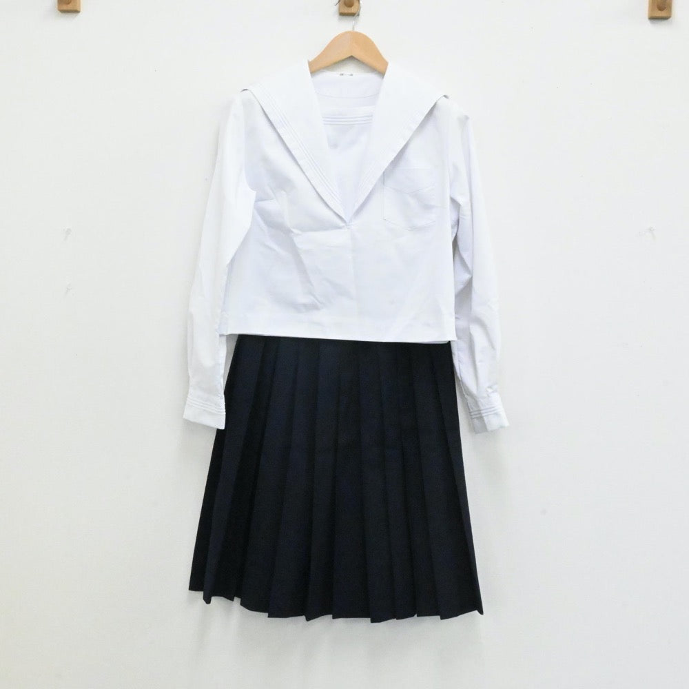 【中古】北海道 遺愛高等学校 女子制服 6点（セーラー服・スカート）sf004114