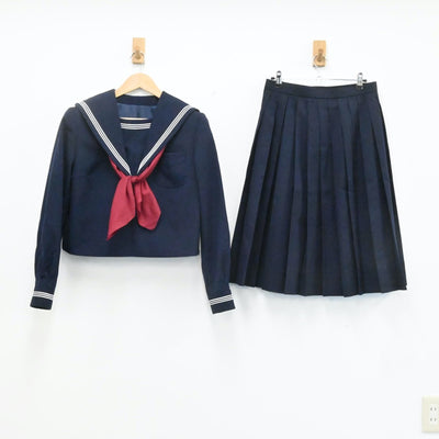 【中古】北海道 遺愛高等学校 女子制服 6点（セーラー服・スカート）sf004114