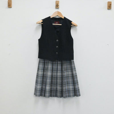 【中古】東京都 吾嬬立花中学校 女子制服 4点（ブレザー・ベスト・スカート）sf004124