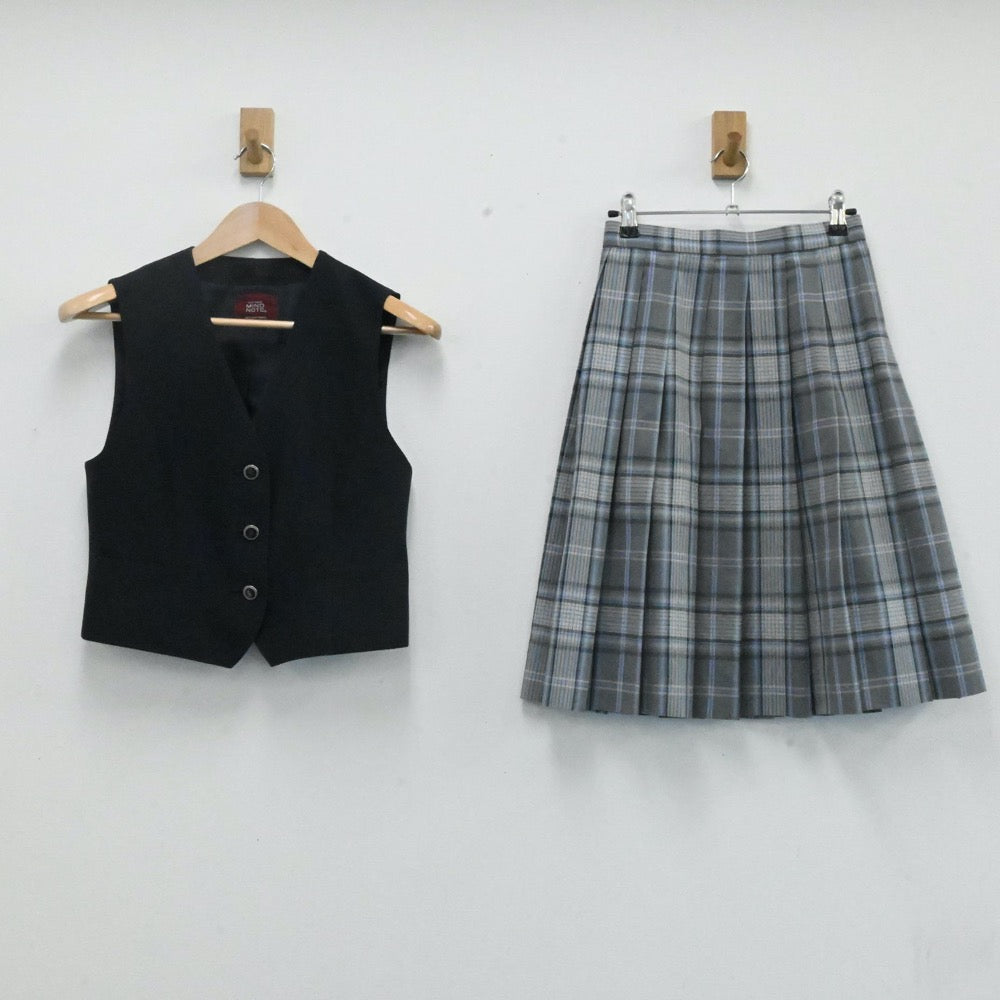 【中古】東京都 吾嬬立花中学校 女子制服 4点（ブレザー・ベスト・スカート）sf004124