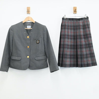 【中古】埼玉県 栄中学校 女子制服 2点（ブレザー・スカート）sf004137