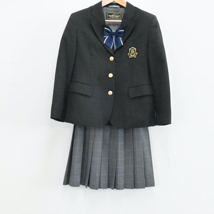 【中古】東京都 明大中野八王子高等学校 女子制服 3点（ブレザー・スカート）sf004152