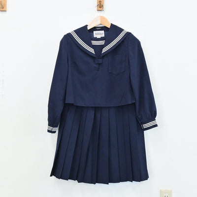 【中古】島根県 島根県安来市第1中学校 女子制服 2点（セーラー服・スカート）sf004162