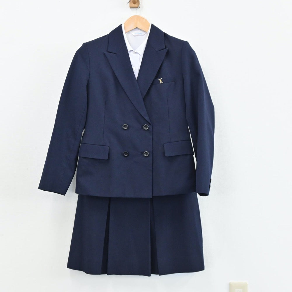 【中古】大阪府 大阪府立岸和田高校 女子制服 5点（ブレザー・ベスト・シャツ・スカート）sf004214