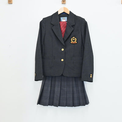 【中古】愛知県 三好高等学校 女子制服 4点（ブレザー・ベスト・スカート）sf004224