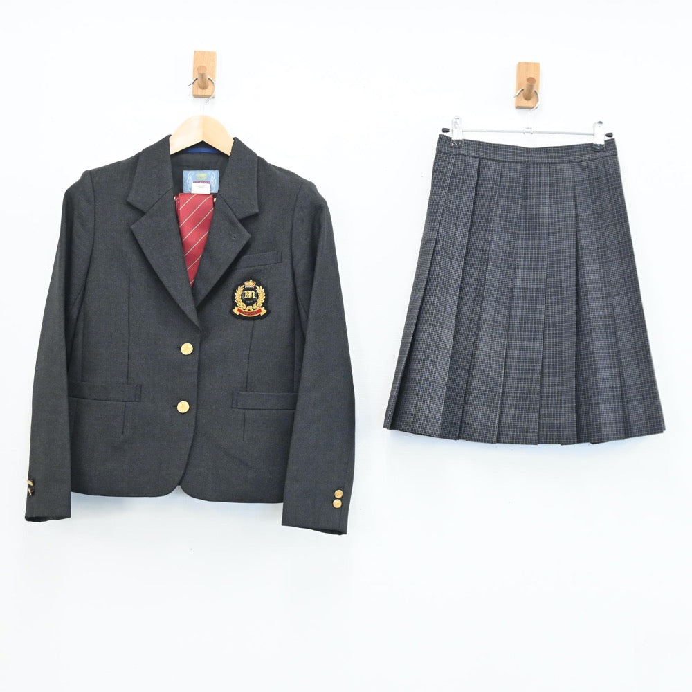 【中古】愛知県 三好高等学校 女子制服 4点（ブレザー・ベスト・スカート）sf004224