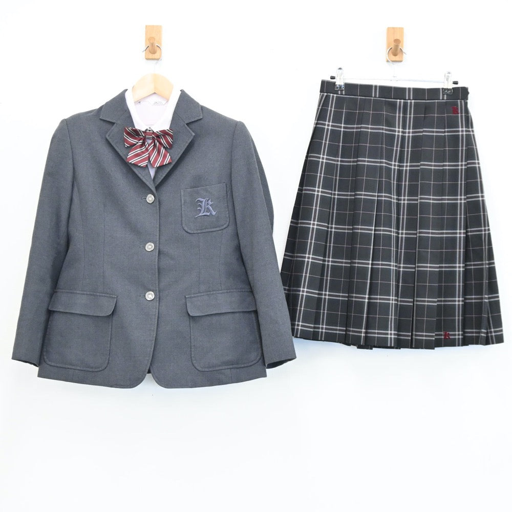 【中古】北海道 駒澤大学附属苫小牧高等学校 女子制服 5点（ブレザー・シャツ・スカート）sf004233