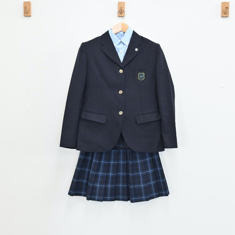 【中古】福岡県 福岡講倫館高等学校 女子制服 7点（ブレザー・シャツ・スカート）sf004238