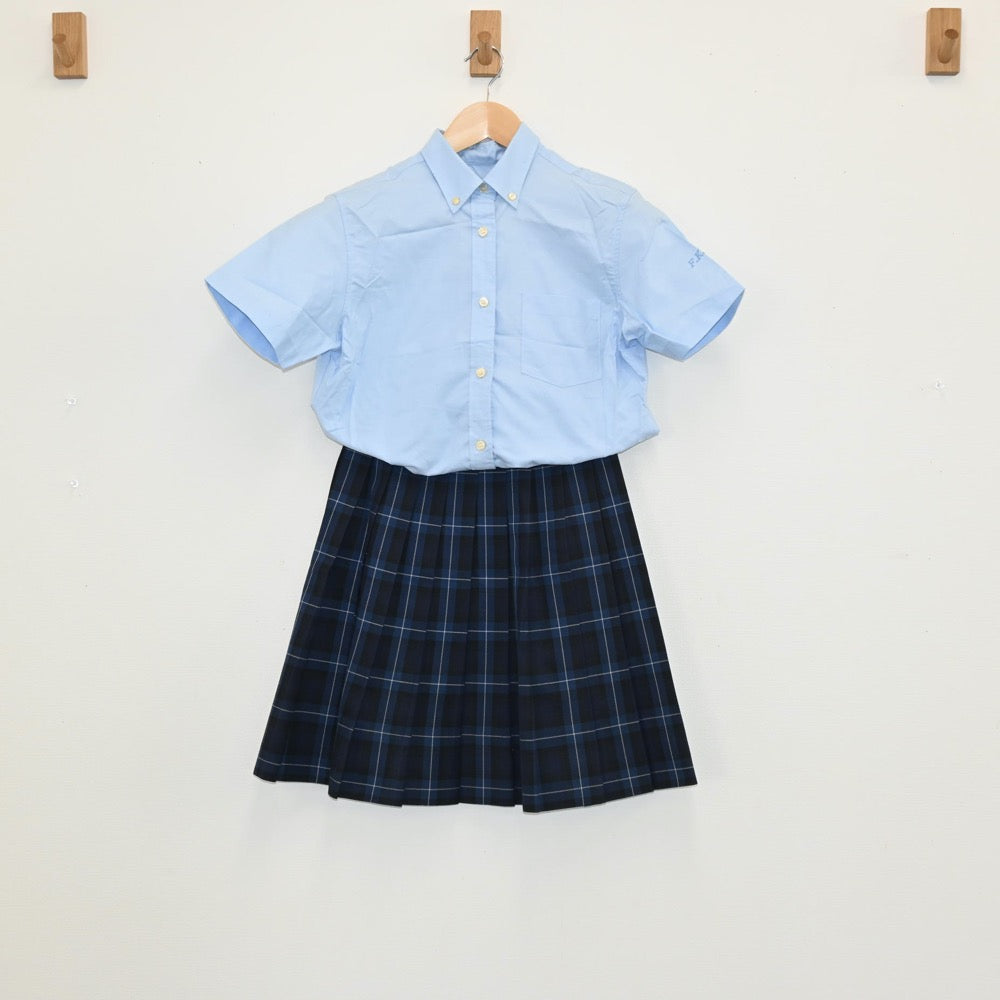 【中古】福岡県 福岡講倫館高等学校 女子制服 7点(ブレザー・シャツ・スカート)sf004238