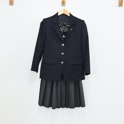 【中古】北海道 札幌平岸高等学校 女子制服 5点（ブレザー・ニット・スカート）sf004243