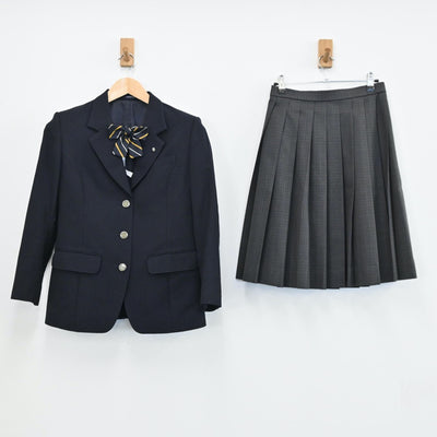 【中古】北海道 札幌平岸高等学校 女子制服 5点（ブレザー・ニット・スカート）sf004243