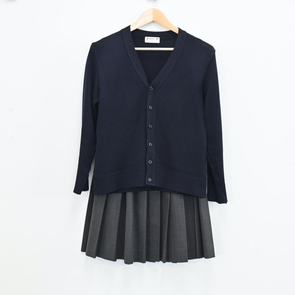 【中古】北海道 札幌平岸高等学校 女子制服 5点（ブレザー・ニット・スカート）sf004243