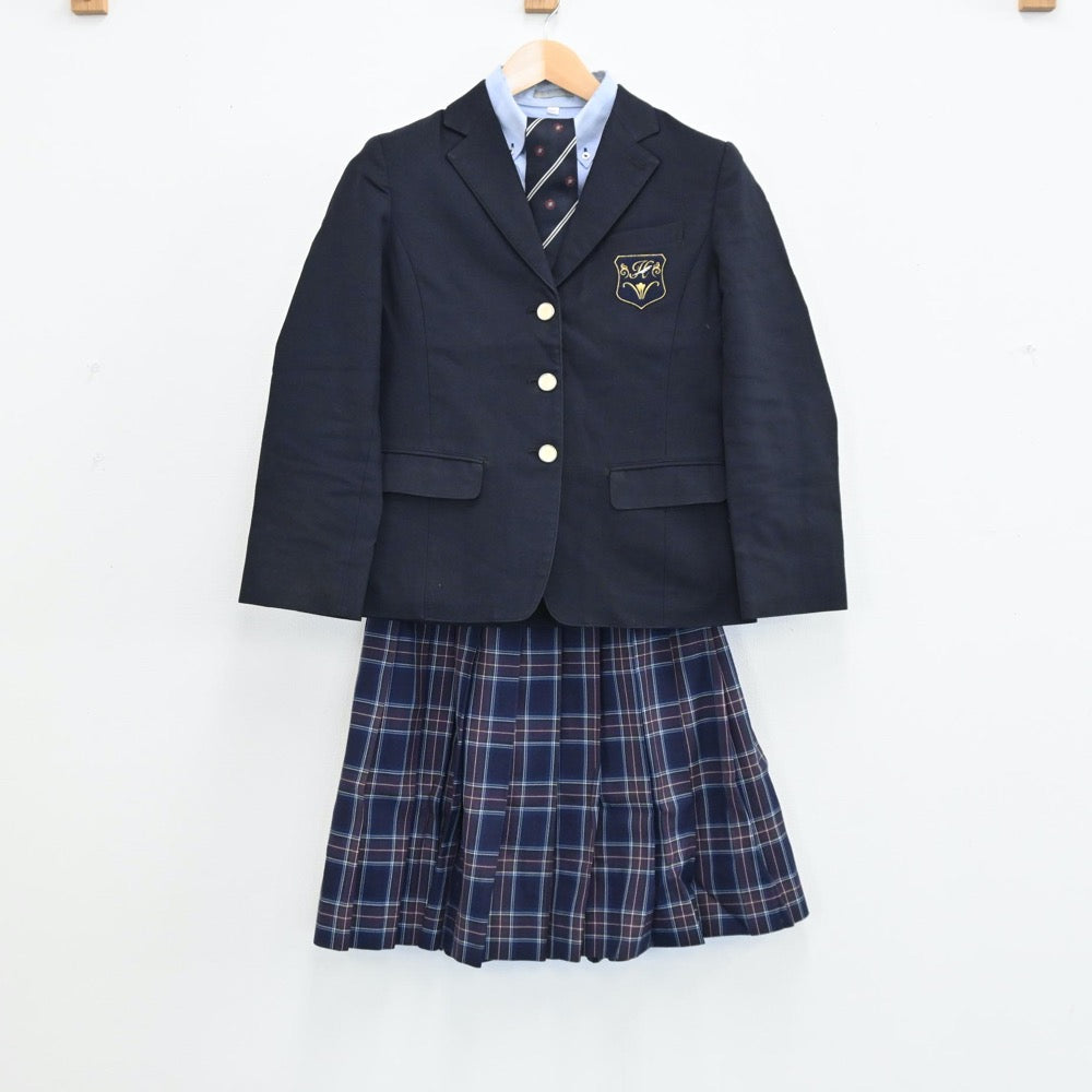 【中古】神奈川県 白鵬女子高等学校 女子制服 7点（ブレザー・シャツ・ニット・スカート）sf004258