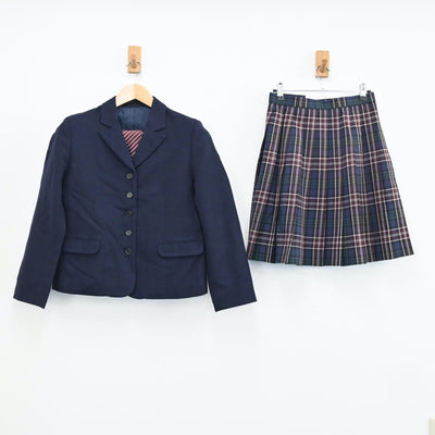 【中古】岡山県 岡山操山高等学校 女子制服 4点（ブレザー・ベスト・スカート）sf004269