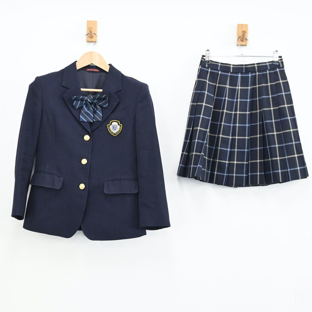 【中古】東京都 日本芸術高等学校 女子制服 4点（ブレザー・ニットベスト・スカート）sf004286