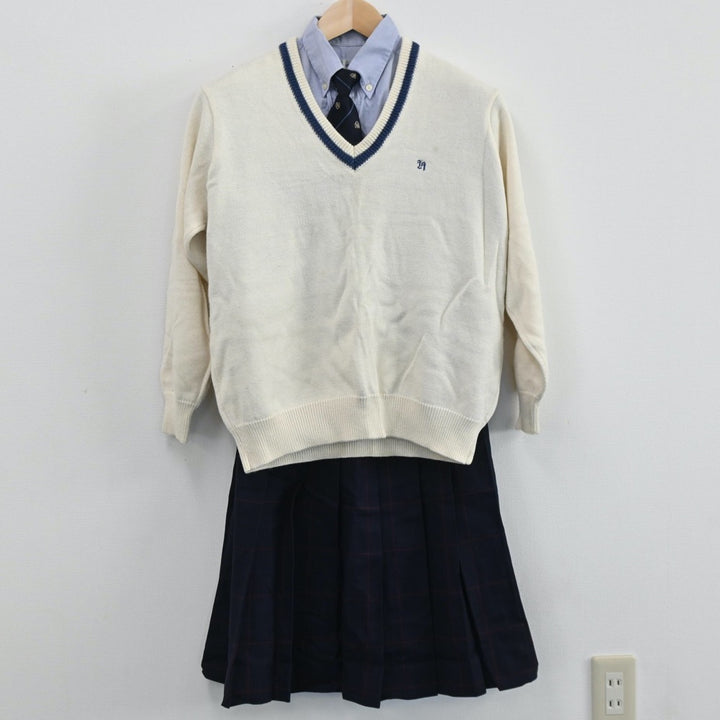 【中古制服】広島県 広島県立廿日市高等学校 女子制服 4点（ニット・シャツ・スカート）sf004301【リサイクル学生服】 | 中古制服通販パレイド