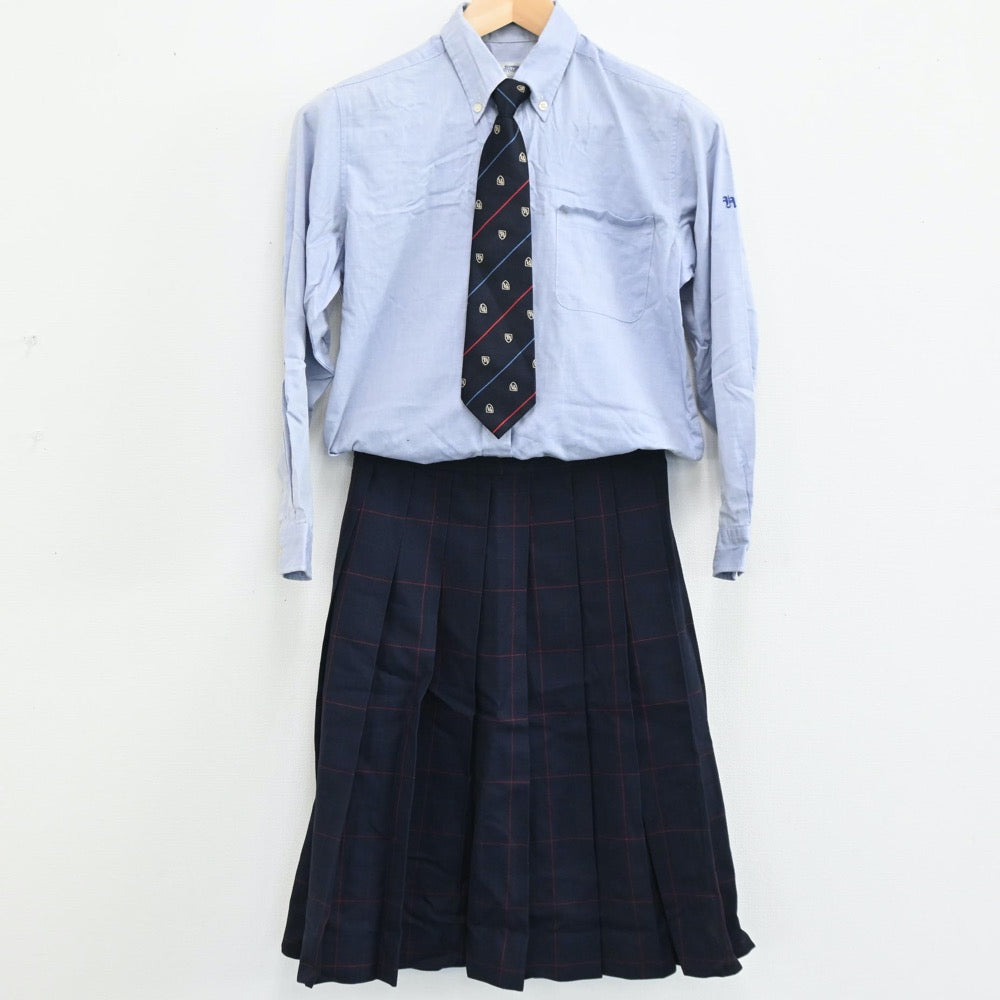 【中古】広島県 広島県立廿日市高等学校 女子制服 4点（ニット・シャツ・スカート）sf004301