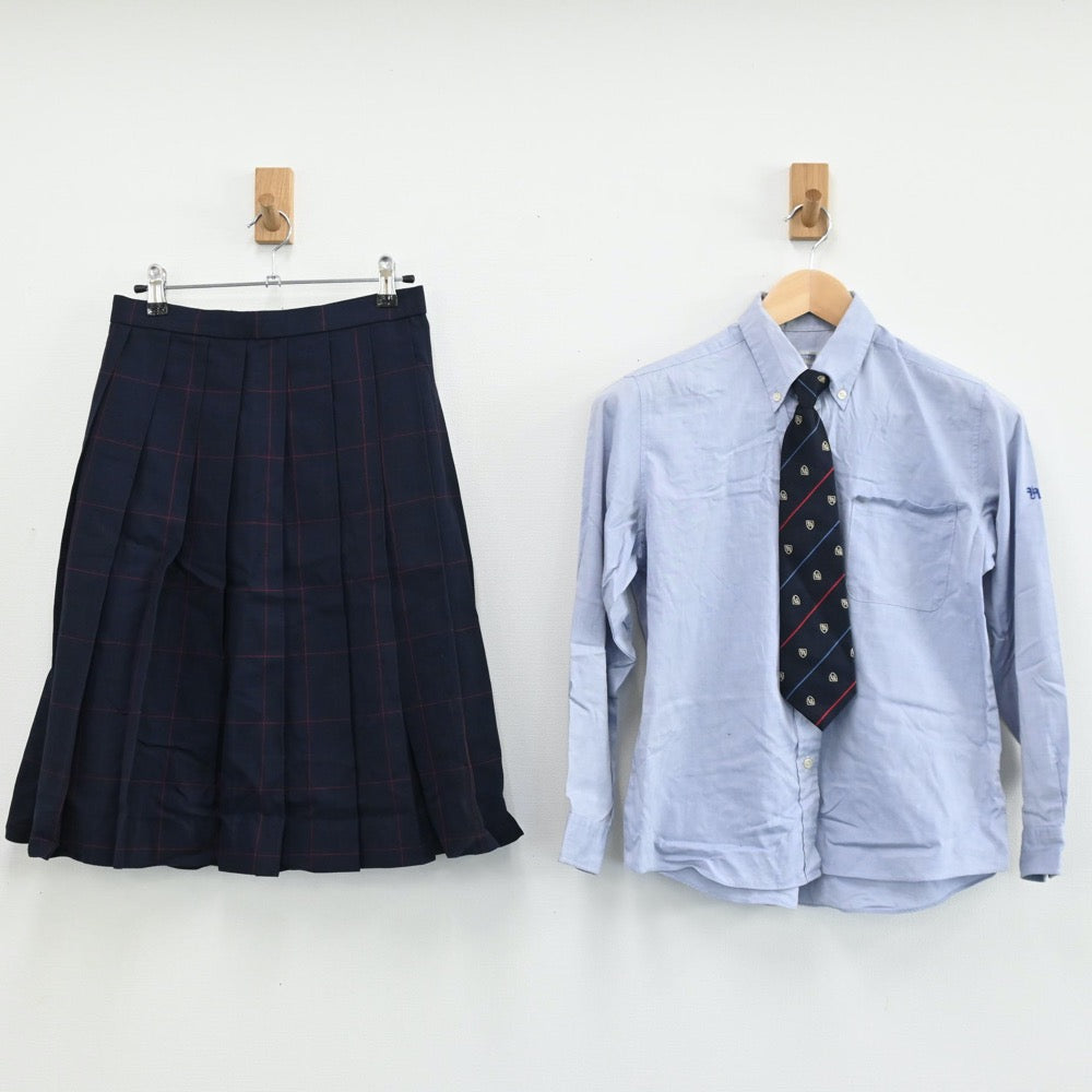 【中古】広島県 広島県立廿日市高等学校 女子制服 4点（ニット・シャツ・スカート）sf004301