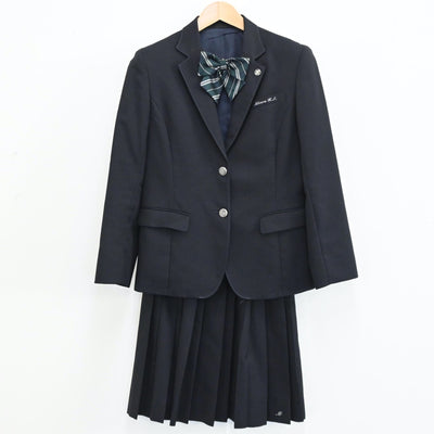 【中古】大阪府 美原高校 女子制服 3点（ブレザー・スカート）sf004308