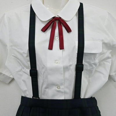 【中古】兵庫県 神戸市立大原中学校 女子制服 5点（シャツ・ベスト・スカート）sf004365