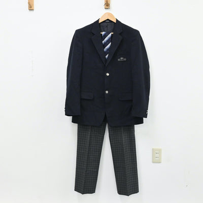 【中古】群馬県 帝京安積高等学校 男子制服 4点（ブレザー・ズボン）sf004374