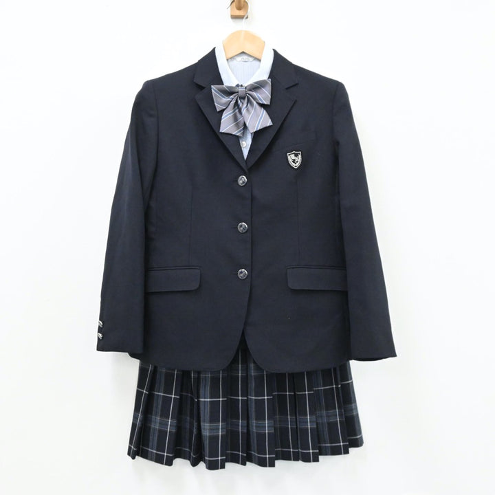 【中古】三重県 三重県立桑名西高校 女子制服 5点（ブレザー・シャツ・ニット・スカート）sf004380