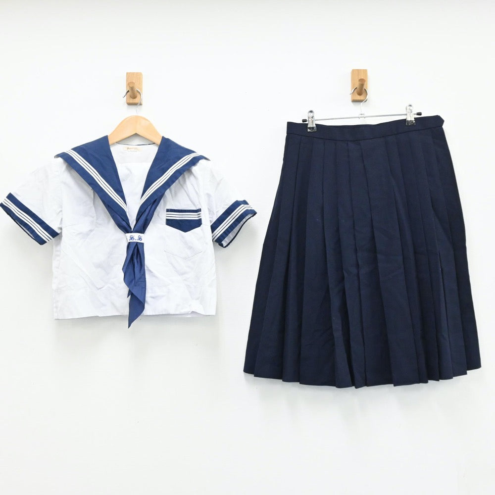 【中古】大阪府 大阪成蹊女子高等学校 女子制服 5点（セーラー服・スカート）sf004406