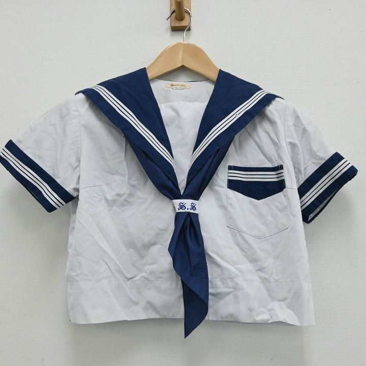 【中古】大阪府 大阪成蹊女子高等学校 女子制服 5点（セーラー服・スカート）sf004406