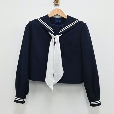 【中古】愛知県 新城市立千郷中学校 女子制服 3点（セーラー服・スカート）sf004417