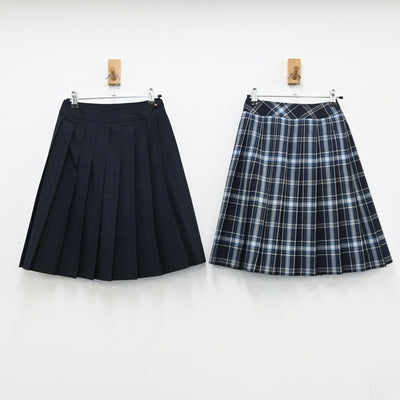 【中古】東京都 東亜学園高等学校 女子制服 4点（ベスト・スカート）sf004425