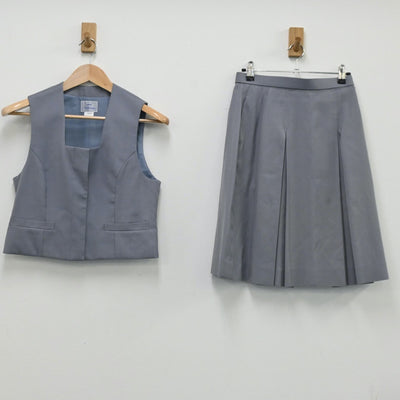 【中古】茨城県 茨城キリスト教学園高等学校 女子制服 3点（ベスト・スカート）sf004440