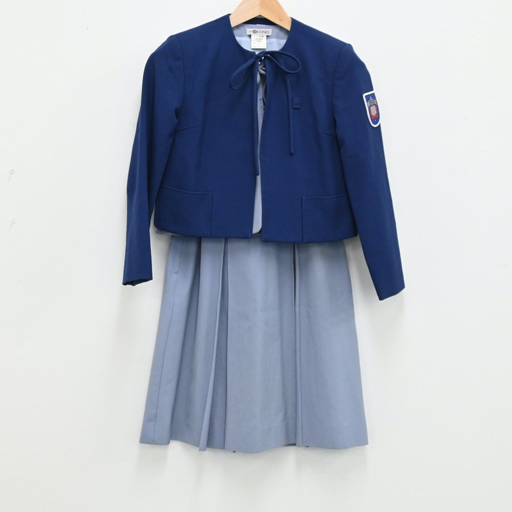 【中古】茨城県 茨城キリスト教学園中学校 女子制服 3点（ブレザー・ベスト・スカート）sf004442