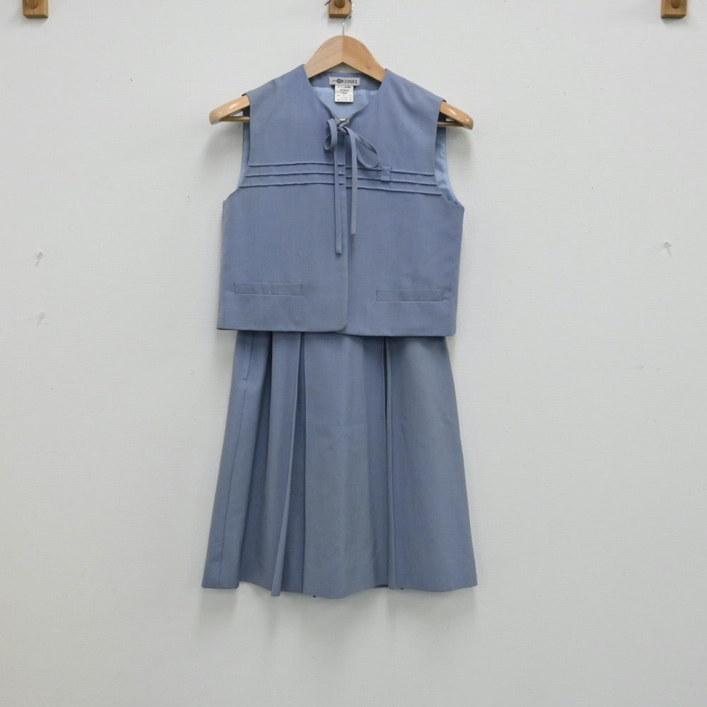 【中古】茨城県 茨城キリスト教学園中学校 女子制服 3点（ブレザー・ベスト・スカート）sf004442