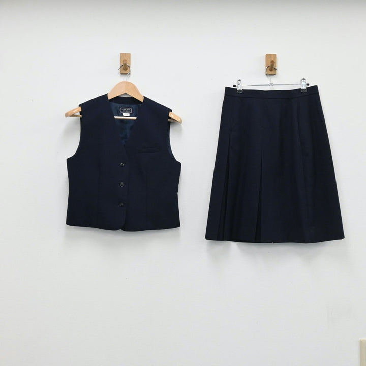 【中古】埼玉県 所沢商業高等学校 女子制服 4点（ブレザー・ベスト・スカート）sf004443